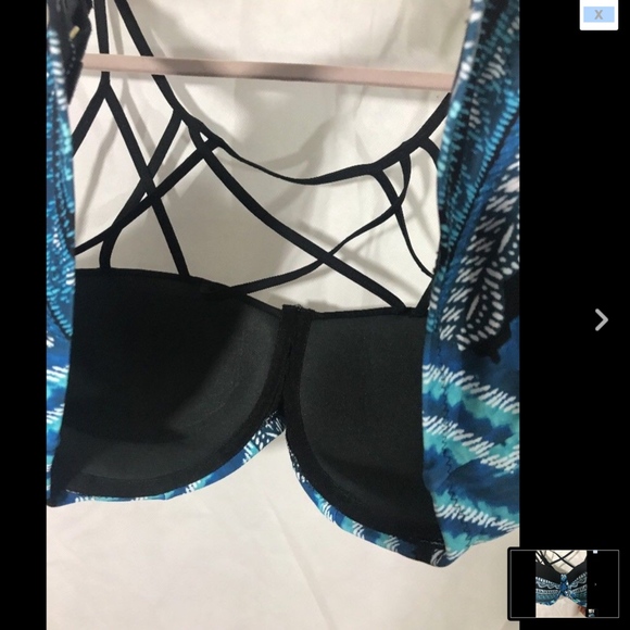 NWT Paramour Strappy Printed Bralettte Bikini Top [SZ 3X‎ ] - Picture 6 of 10